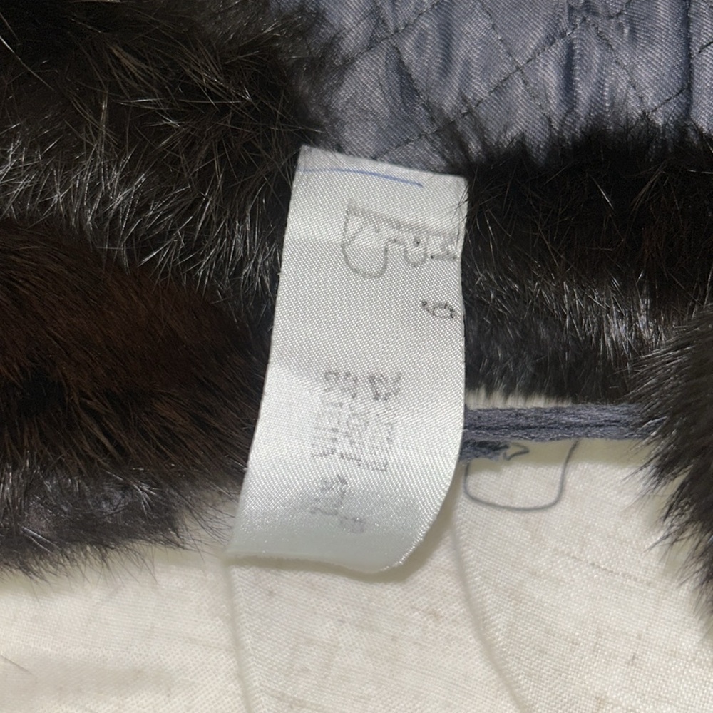 Gently Used Brown Muskrat Fur Trooper Winter Hat - Picture 5 of 6